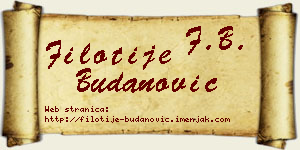 Filotije Budanović vizit kartica
